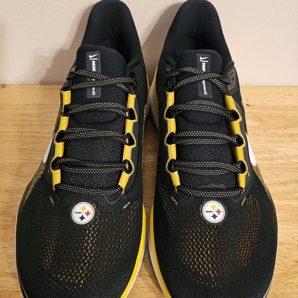 Size 12 Nike Air Zoom Pegasus 41 NFL Pittsburgh Steelers Black Mens FZ5097-001 - Picture 6 of 16